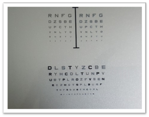 Vectographic Reading Card